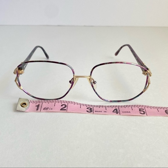 Vintage Christian Dior Eyeglasses Frames Purple Green Thin Glasses Retro 70s 80s
